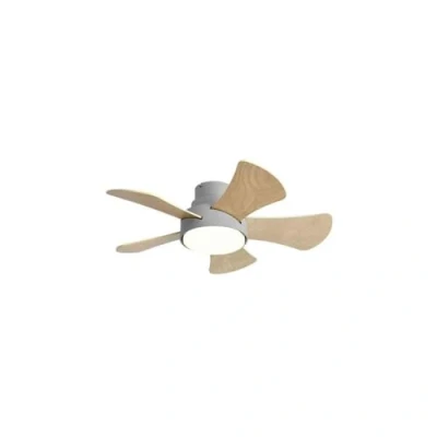 Imagen de FABRILAMP Ventilador 25w Dc Gris Gregario 5 Aspas Rev. Blanca/haya 6 Vel.3000 4000 6000k 82D Remoto,memoria y Temporizador