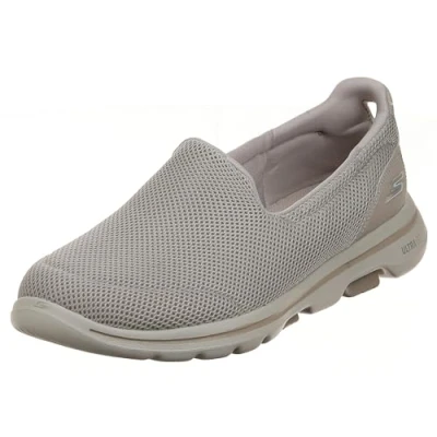 Imagen de Skechers Go Walk 5, Zapatillas sin Cordones Mujer, Taupe Textile/Trim, 39 EU
