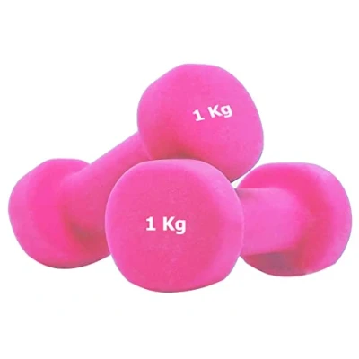 Imagen de G5 HT SPORT mancuernas o de neopreno para gimnasio y en casa, antideslizantes, 0,5 a 6 kg, par individual (2 x 1 kg)