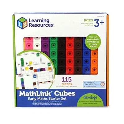 Imagen de Learning Resources Set de actividades con cubos Mathlink , policubos para matemáticas infantil, contando manipulativos matemáticas, bloques multibase, 3 años