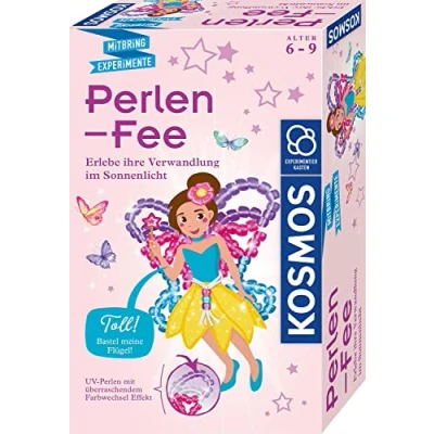 Imagen de KOSMOS 658144 Hada de Perlas, con Perlas UV Que cambian Color, Manualidades y experimentación en uno, Set para niños a Partir 6 9 años, Experimento Traje, decoración DIY