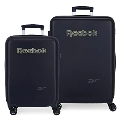 Imagen de Reebok Summerville Juego de Maletas Azul 55/68 cms Rígida ABS Cierre combinación Lateral 104L 6 kgs 4 Ruedas Dobles Equipaje Mano