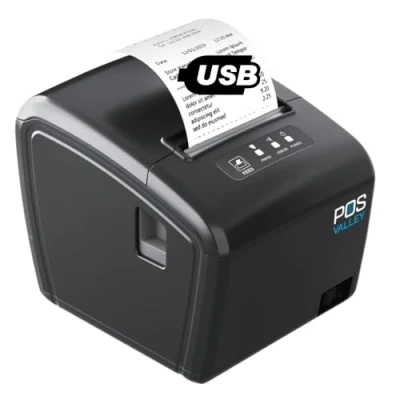 Imagen de POS VALLEY Impresora USB térmica de 80 mm para Recibos con autocorte Soporte cajón, 260 mm/s, Puerto USB, Compatible Windows/Android/Mac/Linux/ChromeOS/ESC/POS