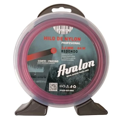 Imagen de Avalon Hilo Redondo de Nylon Universal para Desbrozadora y Cortacésped (2,4 mm x 44 m)
