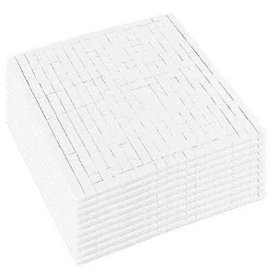 Imagen de Ideen mit Herz 4000 almohadillas adhesivas de espuma, 5 x mm, 3D, adhesivo doble cara, 10 hojas 400 unidades (blanco, 3)