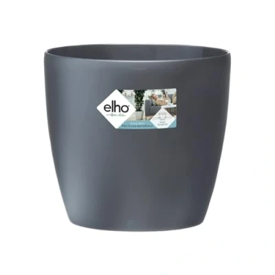 Imagen de elho Brussels Round Wheels Maceta redonda con ruedas, anthracite, 39,1x39,1x35,9 cm