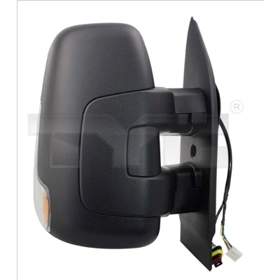 Imagen de espejo retrovisor Tyc 315 0010 izquierda para ajuste elect. espejo, convexo, calefactable, con sensor de temperatura, brazo corto
