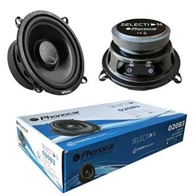 Imagen de 2 Altavoces PHONOCAR SELECTION 02083 woofer 13.00 cm 130 mm 5&quot; diámetro 50 vatios rms 140 MAX 4 ohmios 90 db spl Auto, por par