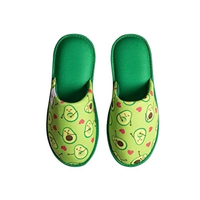 Imagen de Dedoles Pantuflas Unisex Hombre Mujer y Niños Espuma viscoelástica muchos diseños divertidos Unicornio Gatos Aguacates Planetas Salchicha Regalo, Color: Amor por los aguacates, 36 37 EU