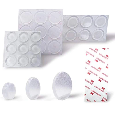 Imagen de Uni Fine Lagrimas Silicona Buena adherencia Almohadilla Autoadhesiva Topes Adhesivos Transparentes Pies de Goma Ruido, Protector Antigolpes, Búfer Muebles