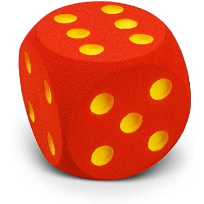 Imagen de Volley Dados de Espuma con Puntos avellanados, 160 x mm, Color Rojo