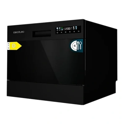 Imagen de Cecotec Lavavajillas Compacto Libre Instalación 6 cubiertos Bolero Aguazero 2300 Dark. Cubiertos, 8 Programas, Clase D, Touch Panel a Color, Delay Start, Función Pre Wash, Dry+, Germ Shield