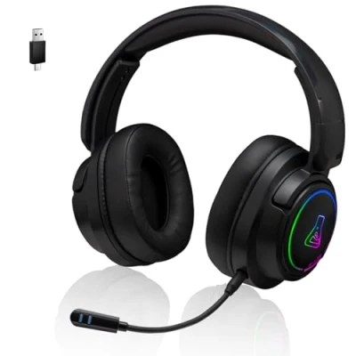 Imagen de The G Lab Korp Iridium Cascos Gaming inalambricos 2.4GHz &amp; Bluetooth, Audio, Micrófono Desmontable, Autonomía 45H, RGB PS5, PS4, Xbox, PC, Android, iOS Nuevo