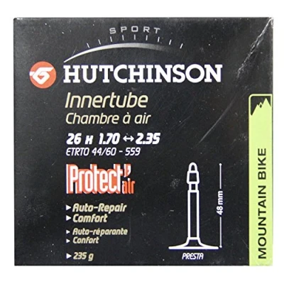 Imagen de HUTCHINSON Cámara de aire MTB Protect&#039;Air Autoregenerativa Líquido Antipinchazos integrado Válvula Presta Espesor 0,9 MM 48 26 x 1,70 2,35