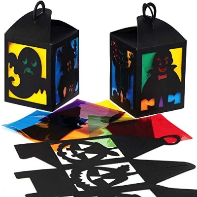 Imagen de Baker Ross AX242 Kits De Linternas Halloween Paquete 4, Para Que Los Niños Decoren Y Exhiban Durante La Temporada Truco O Trato
