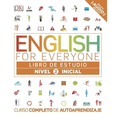 Imagen de English for Everyone Libro de estudio (nivel 2 Inicial): Curso completo autoaprendizaje (Aprender inglés)