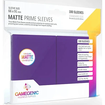 Imagen de Gamegenic GGS11033ML Matte Prime Sleeves (100 Pack), Purple