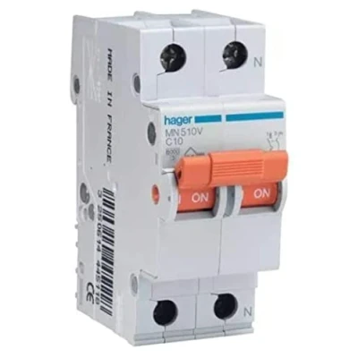 Imagen de Hager (AUT.+REST) M144696 Magnetotermico 1 polo + neutro naranja 10a