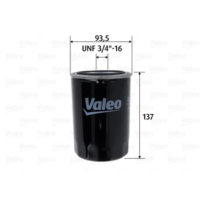 Imagen de VALEO 586101 Filtro de aceite UNF 3/4&quot; 16 enroscable NISSAN: Cabstar E Camión plataforma / Chasis, Patrol GR 4 SUV, TERRANO 2