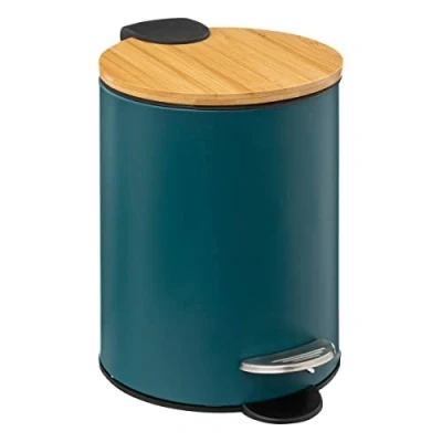 Imagen de 5five papelera soft close 3l &quot;modern color&quot; azul petróleo