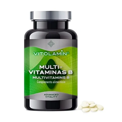 Imagen de MULTIVITAMINAS B Vitolamin® 120 Comprimidos Vegetarianos Minerales y Vitaminas B1, B2, B3, B5, B6, B7, B9, B12, Niacina, D Biotina, Ácido Fólico más