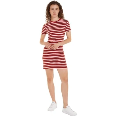 Imagen de Tommy Hilfiger NEW CODY SLIM Vestido de tubo, Mujer, Talla: Large, Dark magma/ecru