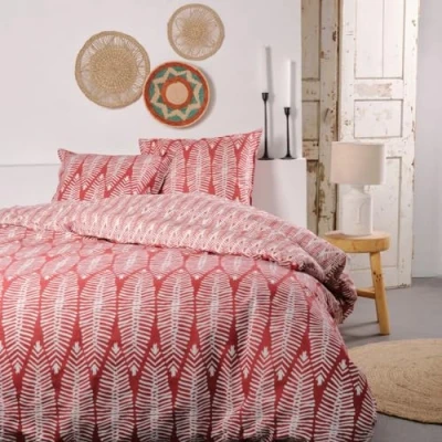Imagen de TODAY Sunshine Juego de Cama Doble (220 x 240 cm), Color Rojo y Blanco