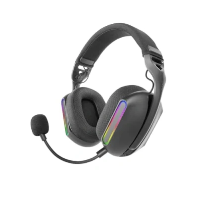 Imagen de Mars Gaming MHW Pro, Auriculares Inalámbricos ARGB Flow, Sonido 3D Envolvente 7.1, Bluetooth 5.3 + 2.4GHz Jack 3.5mm, Diseño Ergonómico Ultraligero, Micrófono Dual, Multiplataforma, Negro