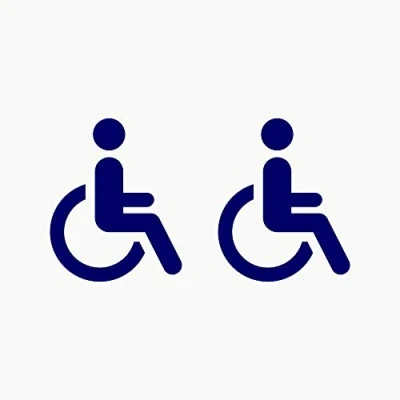 Imagen de Autodomy Pegatinas Discapacitado Minusválido Pack 2 Unidades para Coche Furgoneta Camión (Azul)