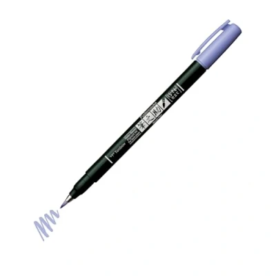 Imagen de Tombow Rotulador Fudenosuke Hard Lavanda Pincel para Lettering, Caligrafia, Contornos, Dibujo, Ilustraciones, Esbozos Punta Elastica Dura Resistente al agua
