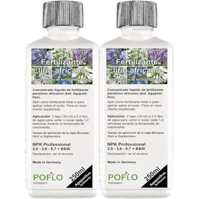 Imagen de POFLO Fertilizante profesional para Agapanthus con nutrientes específicamente adaptados a la planta. (500ml)