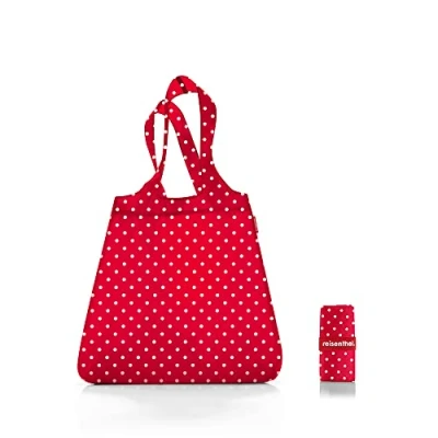 Imagen de Reisenthel Mini Maxi Shopper Bolsa de la compra (15 L), diseño lunares, color rojo, 43,5 x 60 7 cm