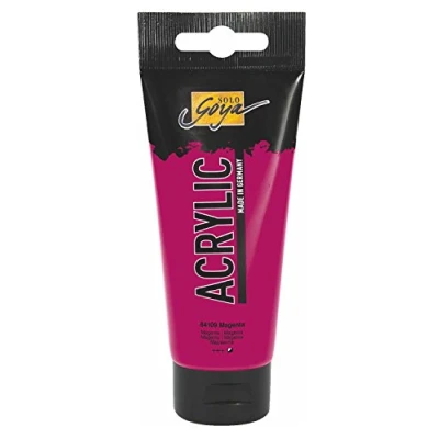 Imagen de KREUL 84109 Solo Goya Acrylic, Tubo, Pintura acrílica cremosa y versátil en Calidad de Estudio, a Base Agua, Secado rápido Mate, Buena Cobertura, Color Magenta, 100 ml (84109)