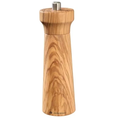 Imagen de Zassenhaus WESTERLAND Molinillo de pimienta (madera olivo, con mecanismo cerámica alto rendimiento, 18 cm, diámetro 5,4 cm)
