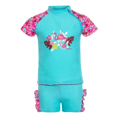 Imagen de Playshoes UV Schutz Bade Set Flamingo Conjunto de baño, Turquesa (Türkis 15), 74/80 Unisex niños