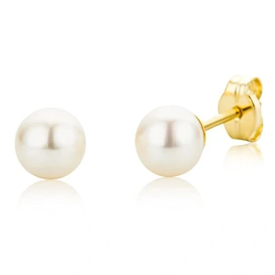 Imagen de Miore MA9108E Pendientes de Oro 9 k (375) conperla agua dulce Para Mujer, 5.5 mm