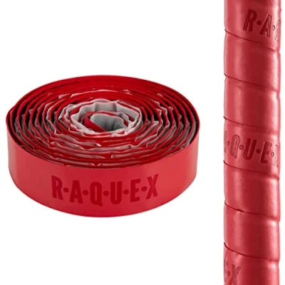 Imagen de Raquex Grip Acolchado Adhesivo de Poliuretano para Palo Hockey: superadherente, Suave y Absorbente. Revestimiento Autoadhesivo. Longitud extralarga (Rojo)
