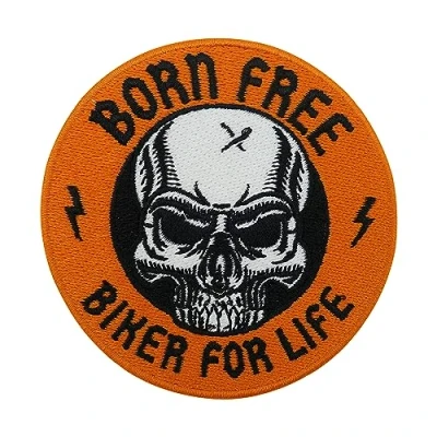 Imagen de Finally Home parche termoadhesivo Biker for Life Parches de moto para moto, sin born cráneo, la espalda chaleco