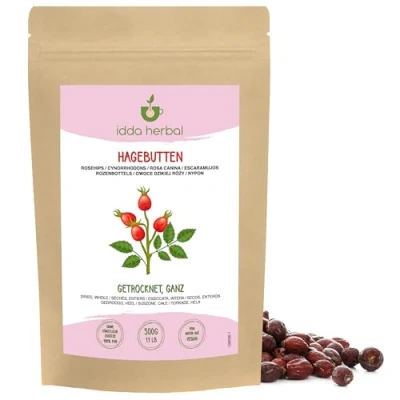Imagen de Escaramujos Secos (500g), Escaramujo Seco Entero, Fruta Entera de Rosa Canina, 100% Natural y Pura para Preparación Té Hierbas, Mosqueta, Infusión Hierbas
