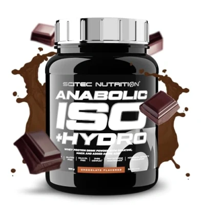 Imagen de Scitec Nutrition Anabolic Iso+Hydro Mezcla de proteína suero con creatina Maca y aminoácidos Complejo ZMB6 para el mantenimiento la testosterona, 920 g, Chocolate