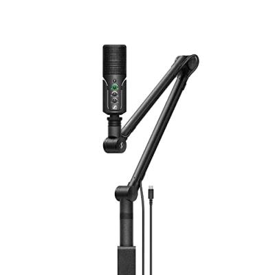 Imagen de Sennheiser Profile Streaming Set con micrófono USB, Boom Arm y Bolsa Diseño Plug &amp; Play, Perfecto para grabar podcasts streaming, Cápsula de condensador cardioide, Cable USB C 3m Negro (700100)