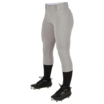 Imagen de Champro Tournament Pantalón Tradicional de sóftbol poliéster Talle bajo para Mujer, Talla XXL, Color Gris