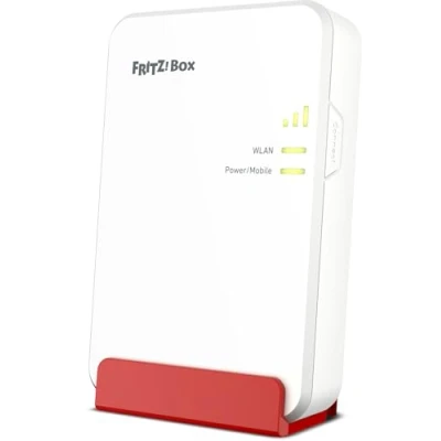 Imagen de Fritz!Box 6860 5G International Router móvil 5G/LTE con hasta 1.300 Mbps, Wi Fi 6 3.000 PoE+, Carcasa a Prueba de Polvo y Salpicaduras, Base DECT, Interfaz en Español