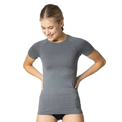 Imagen de Odlo Mujer Camiseta de Manga Corta Ropa Interior Funcional Performance Light Eco, Grey Melange, XL
