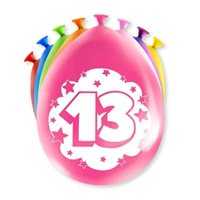 Imagen de Globos de fiesta 13 años, Pack of 8
