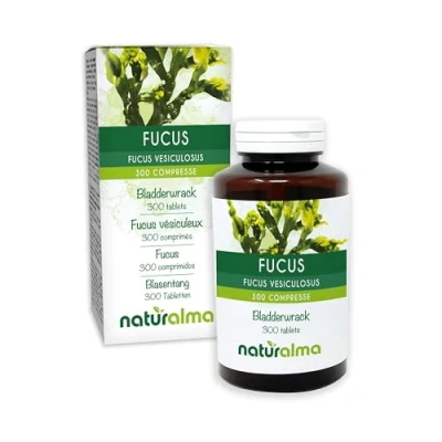 Imagen de Fucus o Sargazo vejigoso (Fucus vesiculosus) talo (alga) Naturalma 150 g 300 comprimidos Complemento alimenticio Natural y Vegano