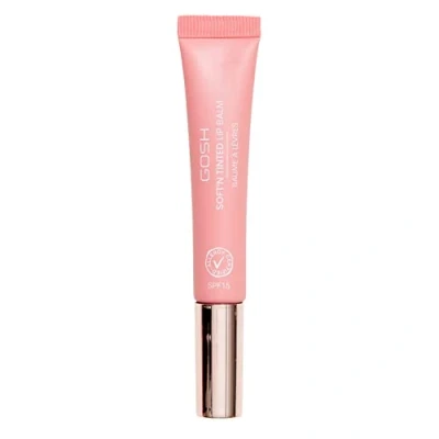 Imagen de GOSH bálsamo labial tintado con SPF 15, lápiz vegano color nude (001), labios suaves sin pegamento, perfume, hidratante
