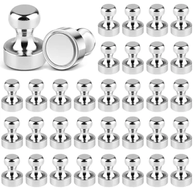 Imagen de AiQInu 34 Piezas Imanes Pequeños, Neodimio, Potentes, Nevera Magnets, Pizarra Magnetica, Fuertes Tablones de Anuncios y Neveras