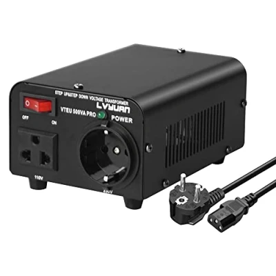 Imagen de Convertidor de voltaje Salida 110/220 Voltios CA Transformador Núcleo Toroidal EEUU 500 Vatios 110V 220V 500W Estabilizador automático