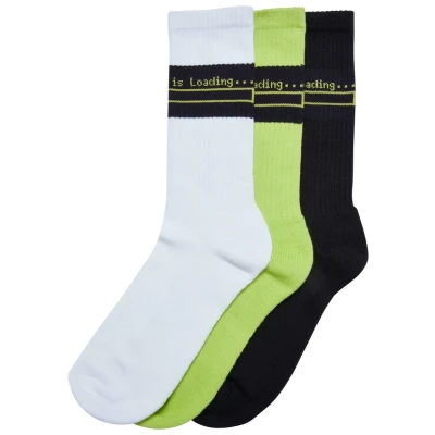 Imagen de Urban Classics Unisex Loading 3PACK Calcetines, Talla: 47 50, White black frozenyellow